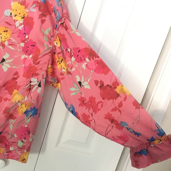 Women's zara pink floral blouse - Picture 2 of 4